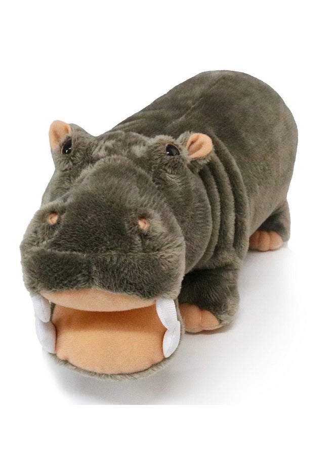 Wild Animal Stuffed Animals Zoo Family Plush Toy (Hippo 14 Inches)