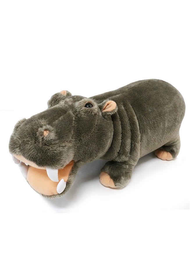 Wild Animal Stuffed Animals Zoo Family Plush Toy (Hippo 14 Inches)