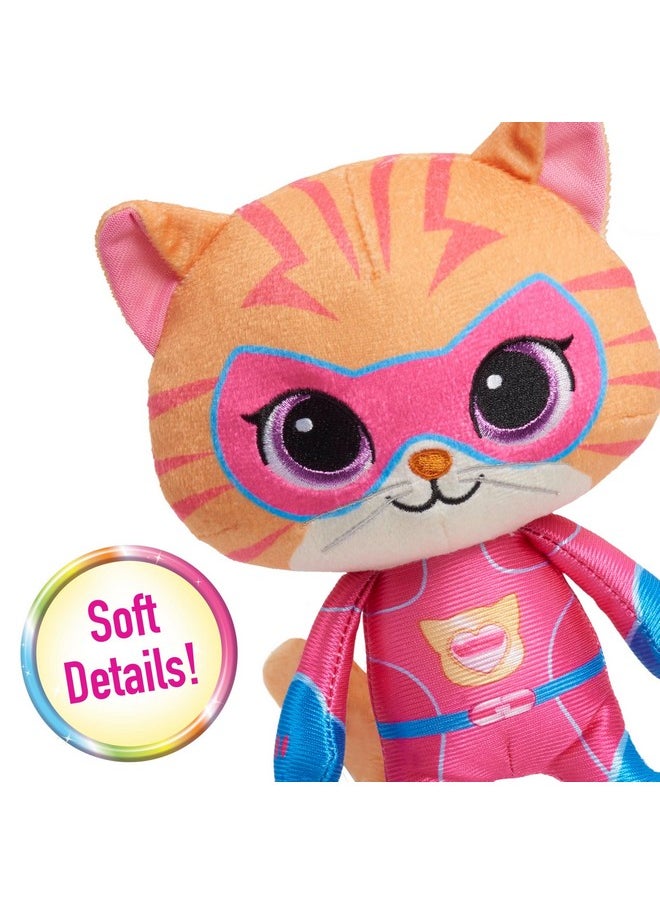 Disney Junior Superkitties 7-Inch Small Plush Stuffed Animal, Ginny, Kitten, Kids Toys For Ages 2 Up