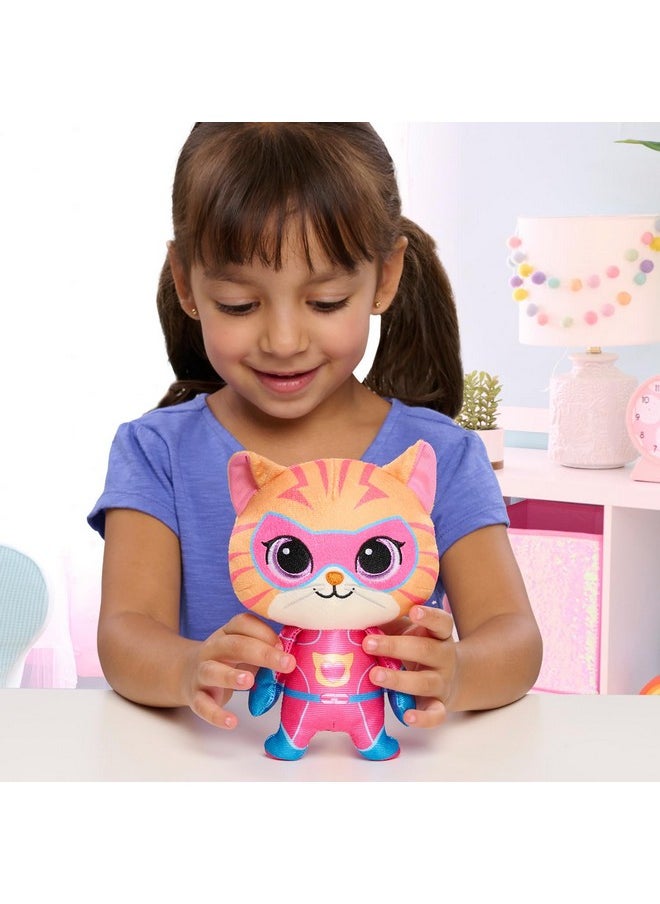 Disney Junior Superkitties 7-Inch Small Plush Stuffed Animal, Ginny, Kitten, Kids Toys For Ages 2 Up