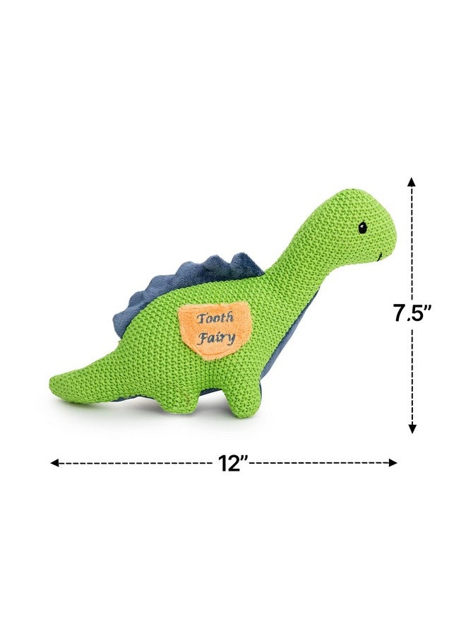 Tooth Fairy Kit - Danny The Dinosaur Plush Figure W/Pocket, Loose Tooth A Tooth Fairy Book For Little Boys About To Loose A Tooth