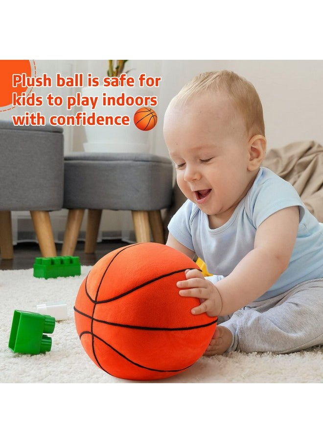 3 Pcs Basketball Plush Pillow Stuffed Sports Balls Basketball Room Decor For Boys Kids Teens Decorations, 7.87 Inch