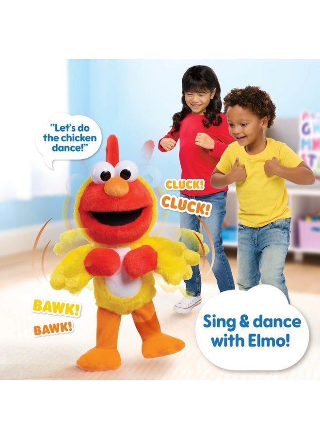 Sesame Street Chicken Dance Elmo Feature 13 Inch Plush, Interactive Singing And Dancing Plush, Stuffed Animal. Kids Toys For Ages 2 Up