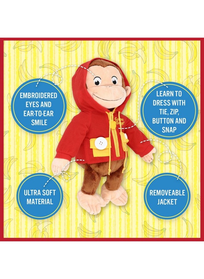 Curious George Learn To Dress Monkey Stuffed Animal Plush Toys Soft Cute Cuddle Plushie Gifts For Baby And Toddler Boys And Girls - 16