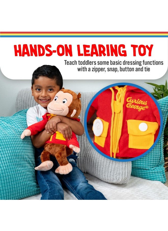 Curious George Learn To Dress Monkey Stuffed Animal Plush Toys Soft Cute Cuddle Plushie Gifts For Baby And Toddler Boys And Girls - 16