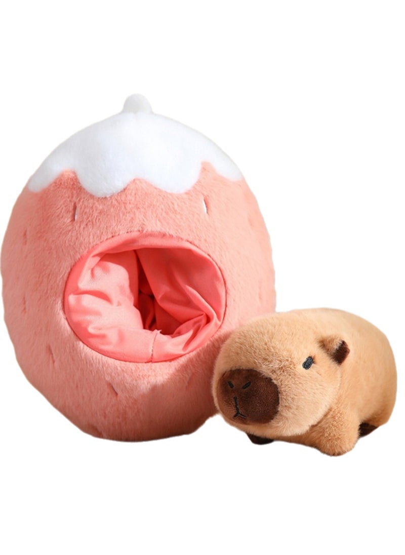 35 CM Cute Capibara Plush Toy Soft Stuffed Cartoon Animal Doll For Girls And Boys All Ages Gift（Style 3）