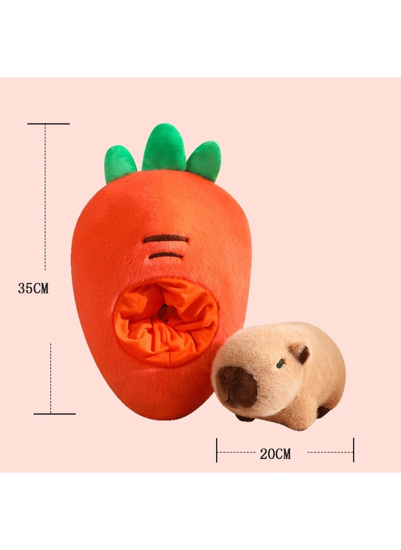 35 CM Cute Capibara Plush Toy Soft Stuffed Cartoon Animal Doll For Girls And Boys All Ages Gift（Style 3）