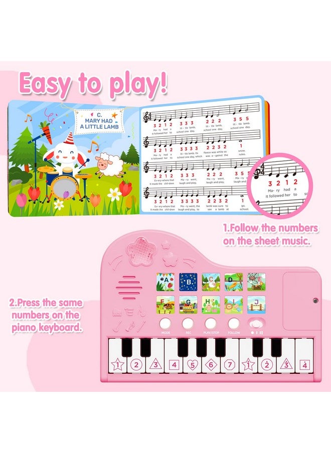 Toys For 3 Year Old Girl Gifts: Piano Book For Toddlers Kids Ages 3-5 3-4 4-5 3-6 5-8 - Educational Musical Piano Toy Ideal 3 4 5 6 7 8 Year Old Boys Girls Birthday Gift Present