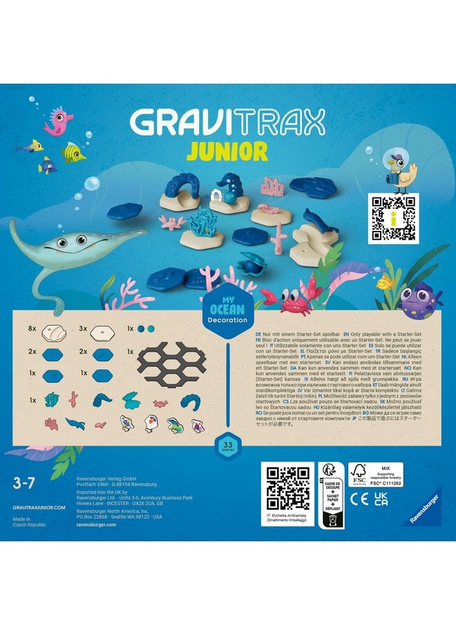 Gravitrax Junior Extension Ocean - Marble Run, Stem And Construction Toys For Kids Age 3 Years Up - Kids Gifts