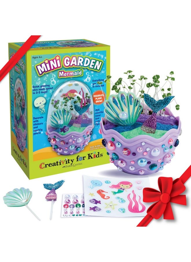 Mini Garden: Mermaid Terrarium Kit - Mermaid Gifts For Girls, Crafts For Kids And Mermaid Toys Ages 6-8+, Stocking Stuffers For Kids