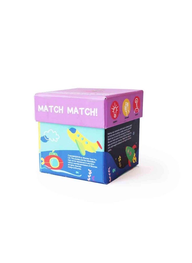 Memory Card Game -Adventure Travel Themed (3 Years+) | Multicolor | 18 Discs | Child Safe | Easy To Carry