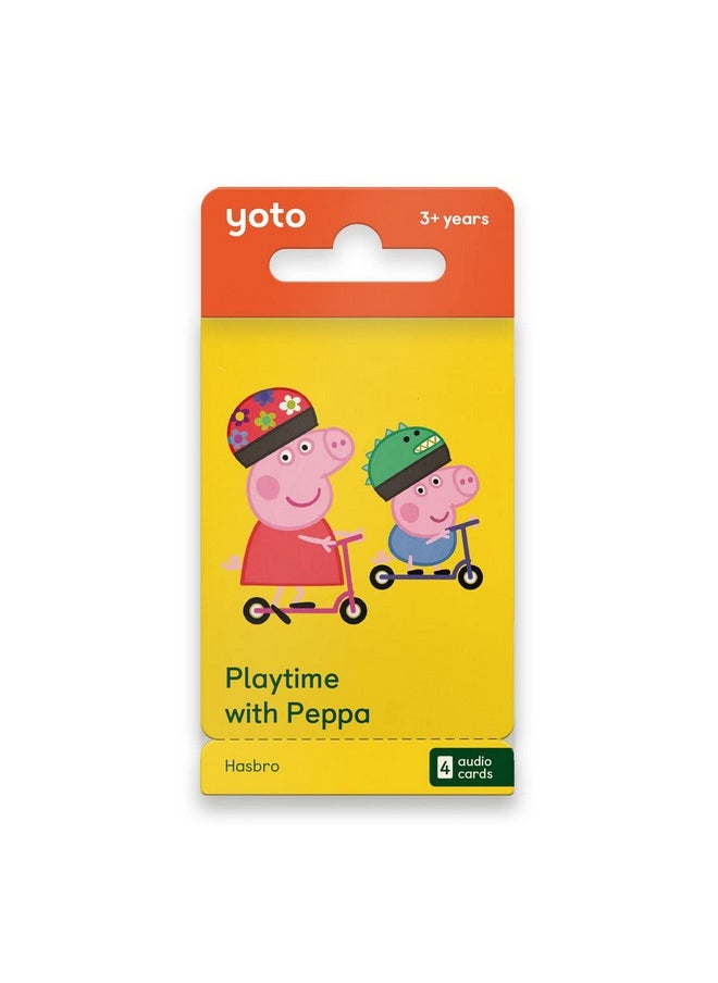 Playtime With Peppa - 4 Kids Audio Cards For Use With Player & Mini All-In-1 Audio Player, Educational & Screen-Free Listening With Fun Stories For Daytime, Bedtime & Travel, Ages 3+