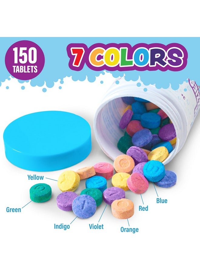 ® Fizzy Bath Color Tablets & Bath Slime Soap| Nontoxic | Create Fun Bath Colors With 7 Colors Of Bath Drops | Enjoy Stretchy, Squishy Bath Slime Soap For Kids Bath Sensory Fun