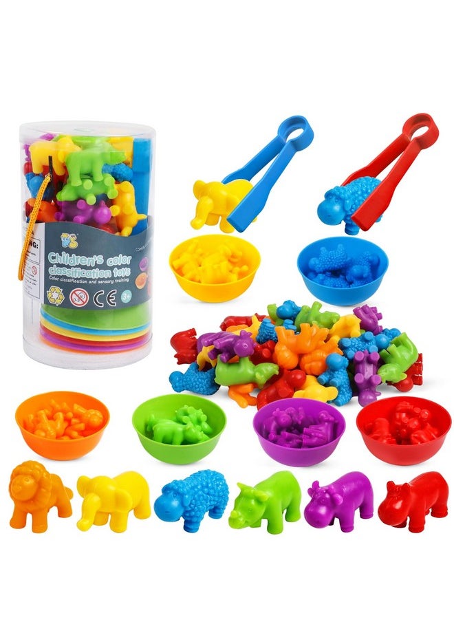 Counting Dinosaurs Toys Matching Games With Sorting Bowls Learning Activities Preschool Manipulatives Montessori Fine Motor Skills Toys For 3 4 5 Years Kids Toddler