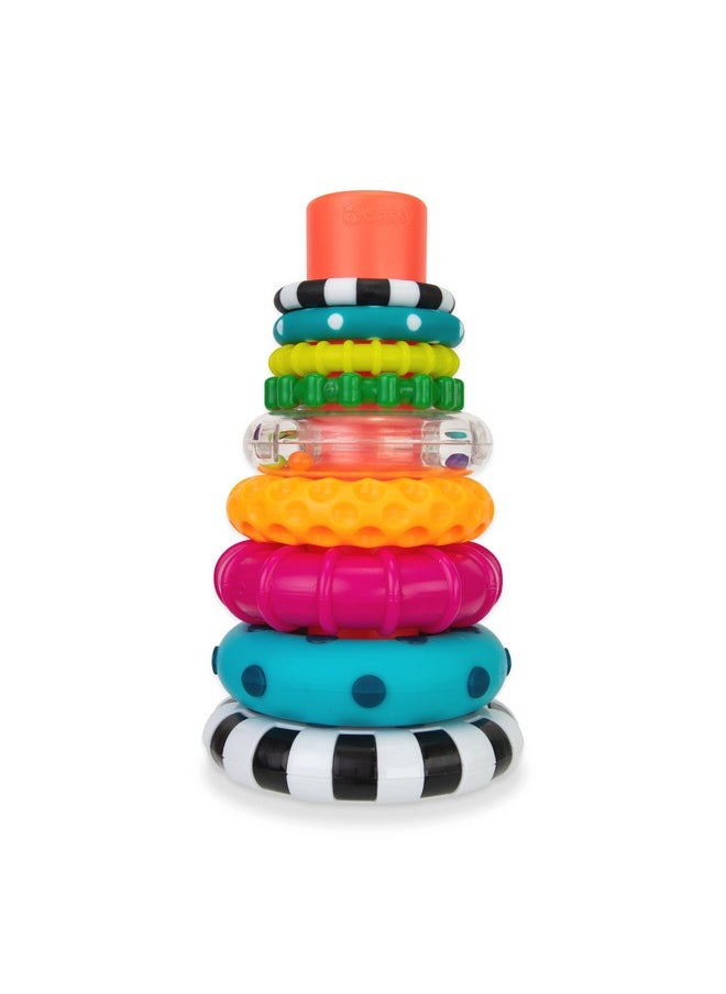 Stacks Of Circles Stacking Ring Stem Learning Toy, Age 6+ Months, Multi, 9 Piece Set