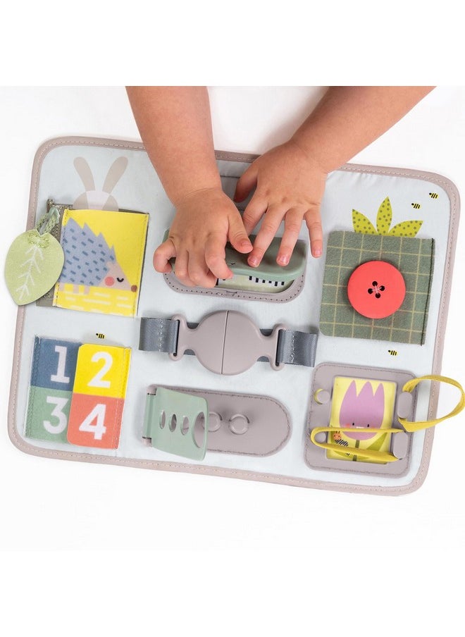 Busy Board For Toddlers, Montessori Toy For 18 Months & Up With 10 Educational Toddler Activities To Develop Fine Motor & Problem Solving Skills Learning Sensory Board Travel Toy Non-Toxic.