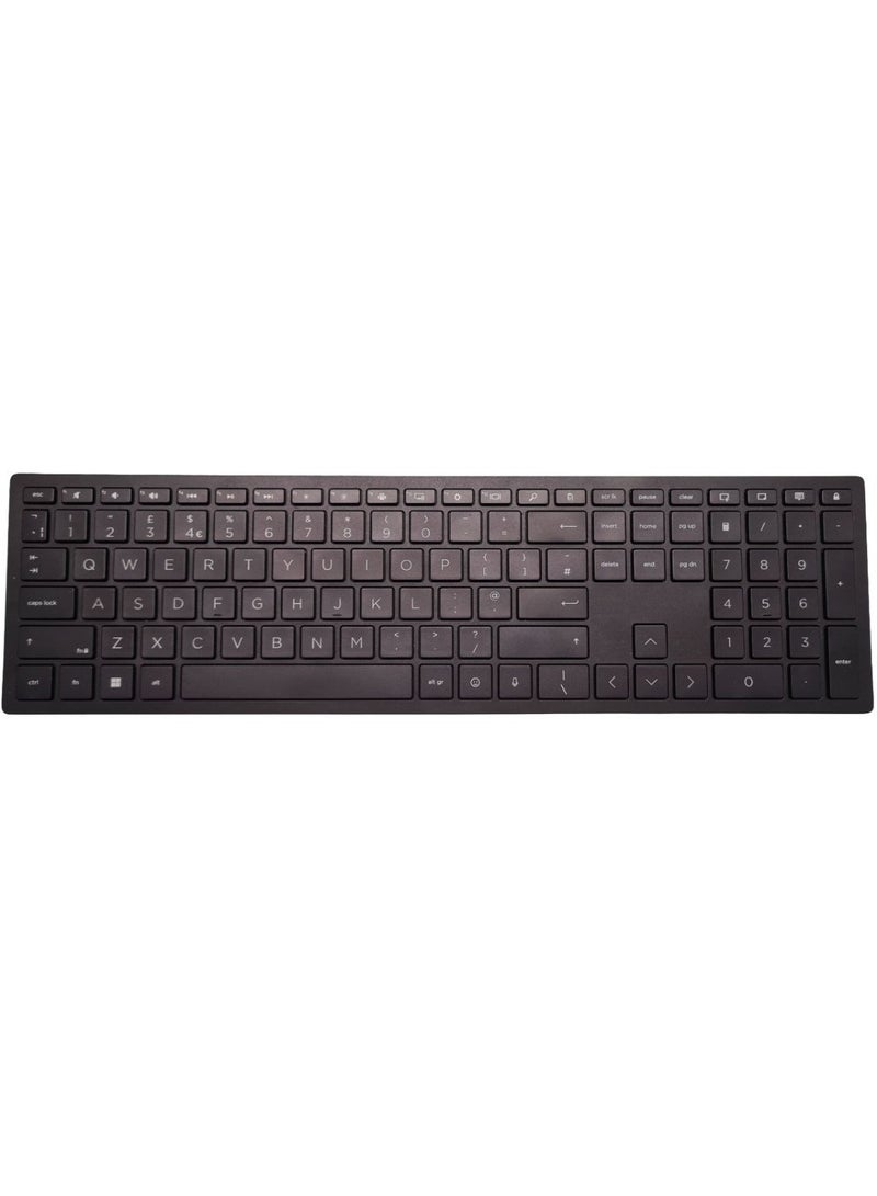 710 Wireless Black Keyboard And Mouse Set Uk Layout,usb Nano Receiver, Slim Design, Quiet Keys Black