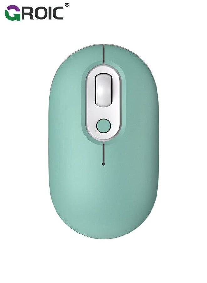 Quiet Click Mouse, Rechargeable Traditional Cost-Effective Silent Computer Touchpad Mouse with Ergonomic Design, Usb Blue Tooth Cordless for Laptop Chromebook