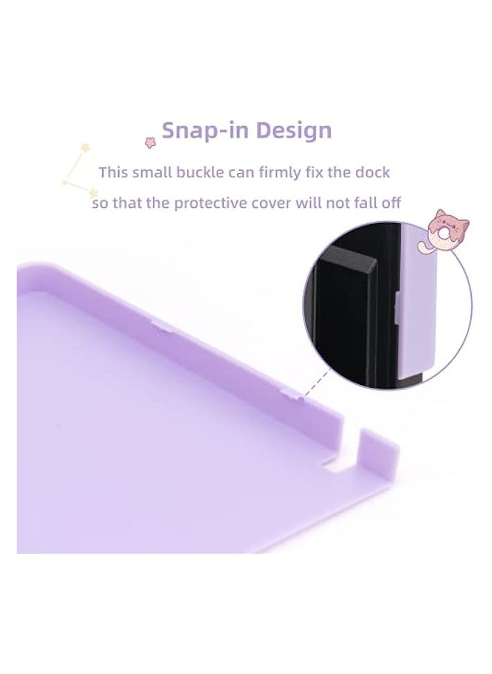 Anti Scratch Switch Dock Cover- Hard Faceplate Sleeve Pad for Switch Dock- DIY Replacement Shell Compatible with Switch Dock(Ice Cream Cat)