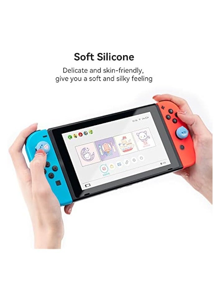 Cute Silicone Joycon Thumb Grip Caps, Joystick Cover Compatible with Nintendo Switch/OLED/Switch Lite,4PCS - Little Shark