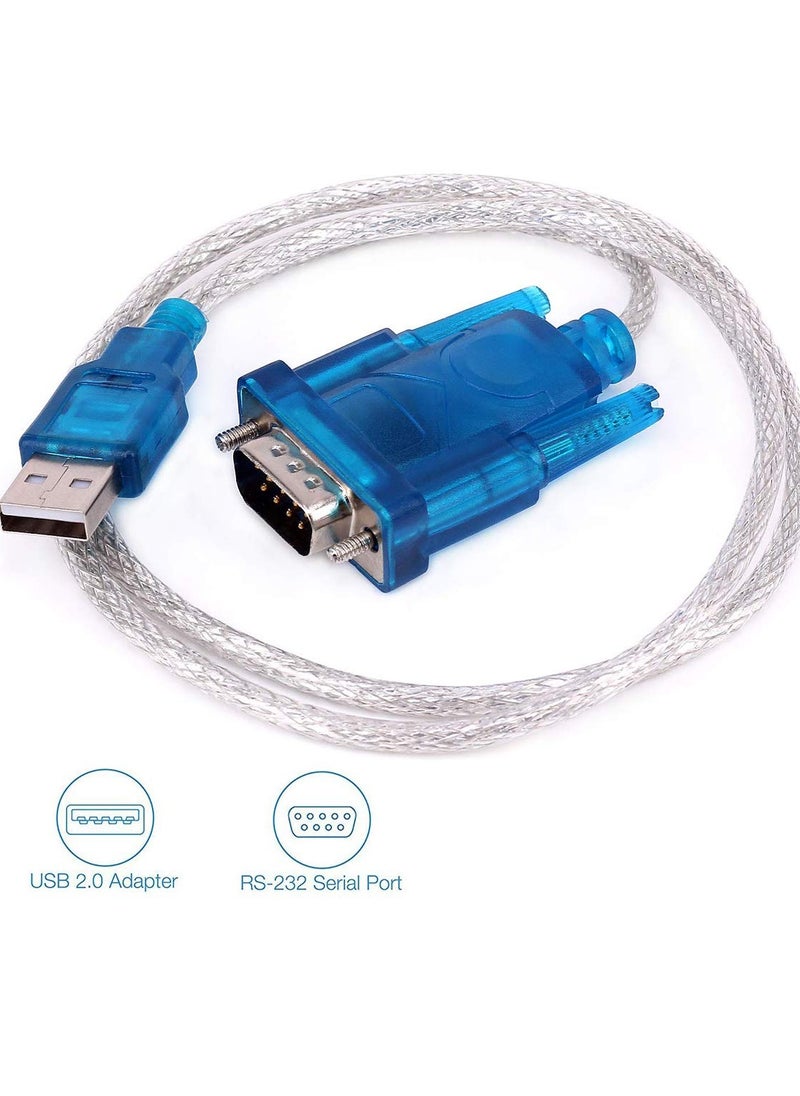 console cable Serial Cable Rj45 to DB9 & RS232 to USB (2 In 1) for Cisco device 1M+1.8M