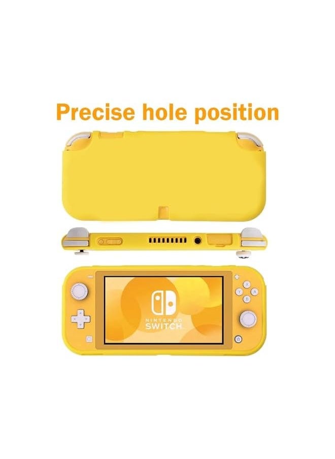 Case for Nintendo Switch Lite - Soft Silicone Shock Proof Anti-Slip Protective Cover with Ergonomic Grip Design for Switch Lite Console - Yellow