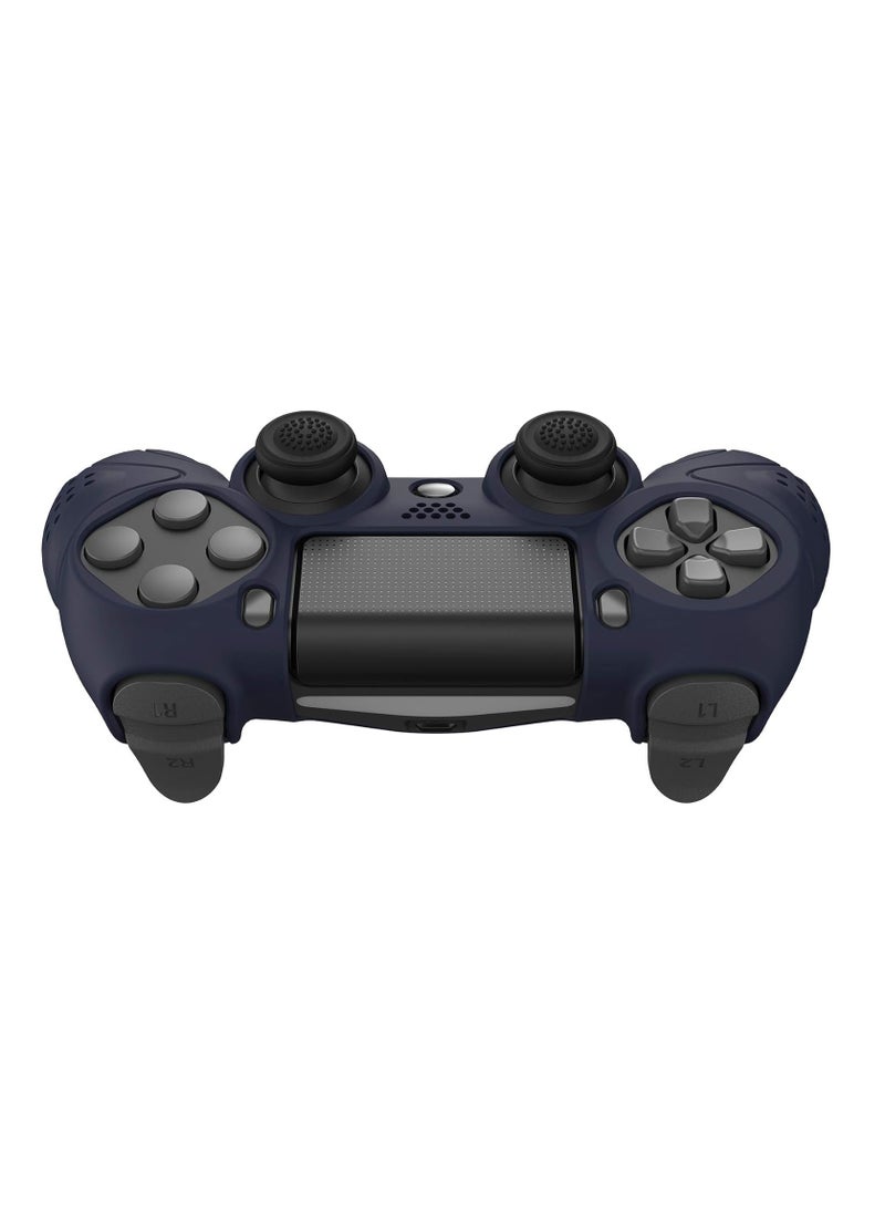 Guardian Edition Midnight Blue Soft Anti Slip Controller Silicone Case Cover for Playstation 4 Rubber Protector Skins with Joystick Caps for PS4 Slim for PS4 Pro Controller