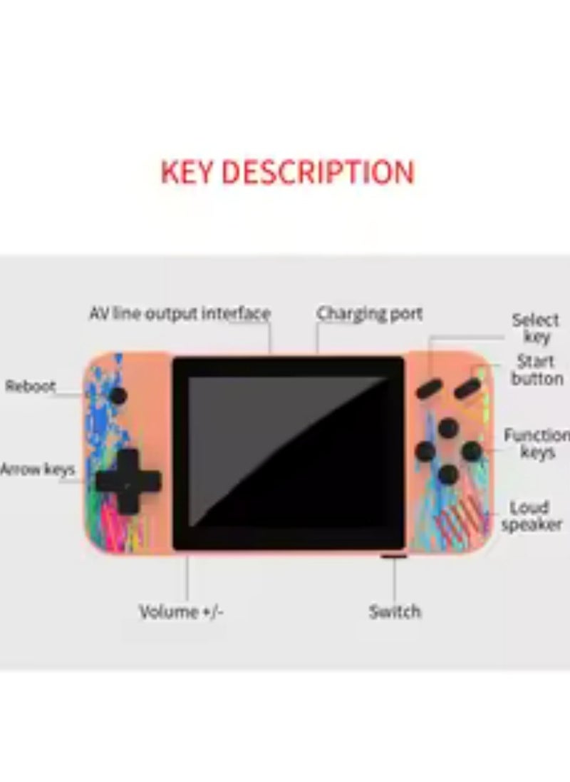 Handheld Game Console Portable 3.5-inch HD Screen Retro Video Game Console Support TV Connection Built-in 800 Games