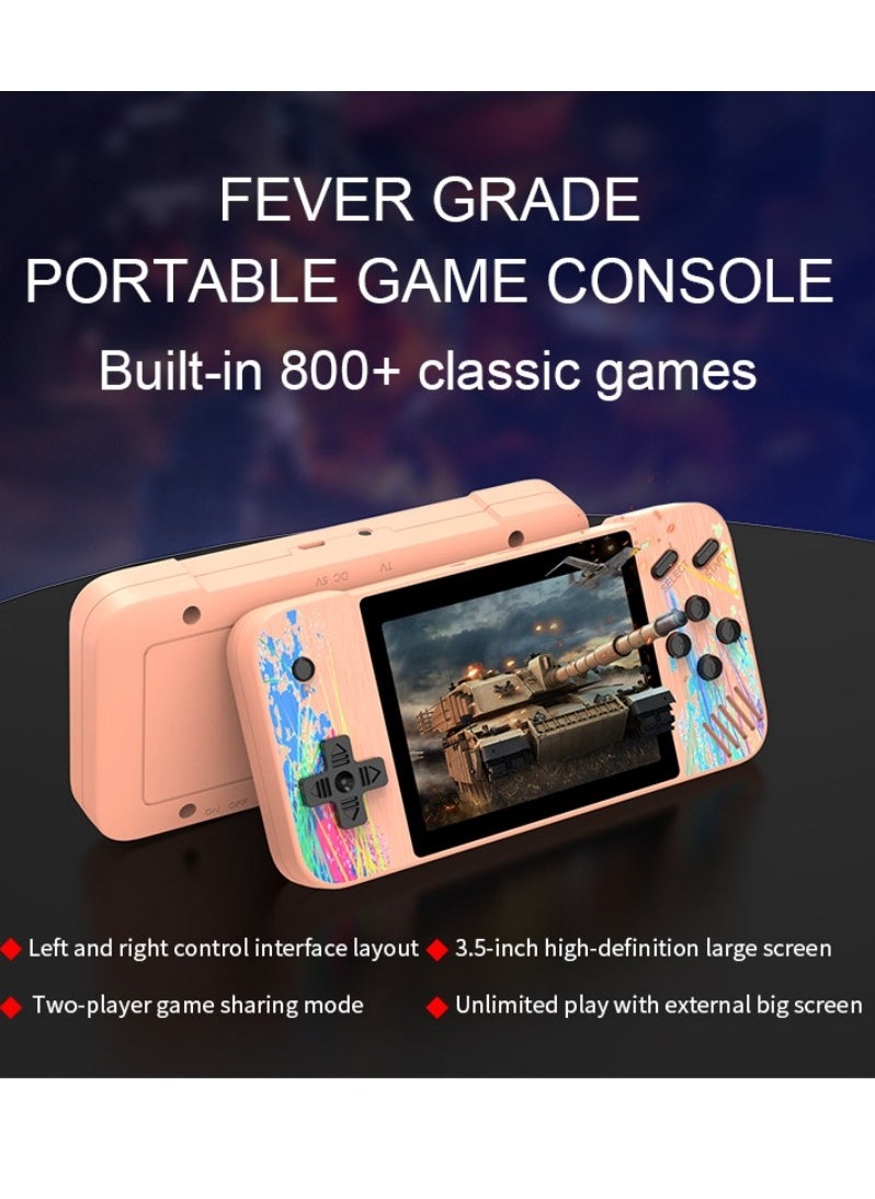 Handheld Game Console Portable 3.5-inch HD Screen Retro Video Game Console Support TV Connection Built-in 800 Games