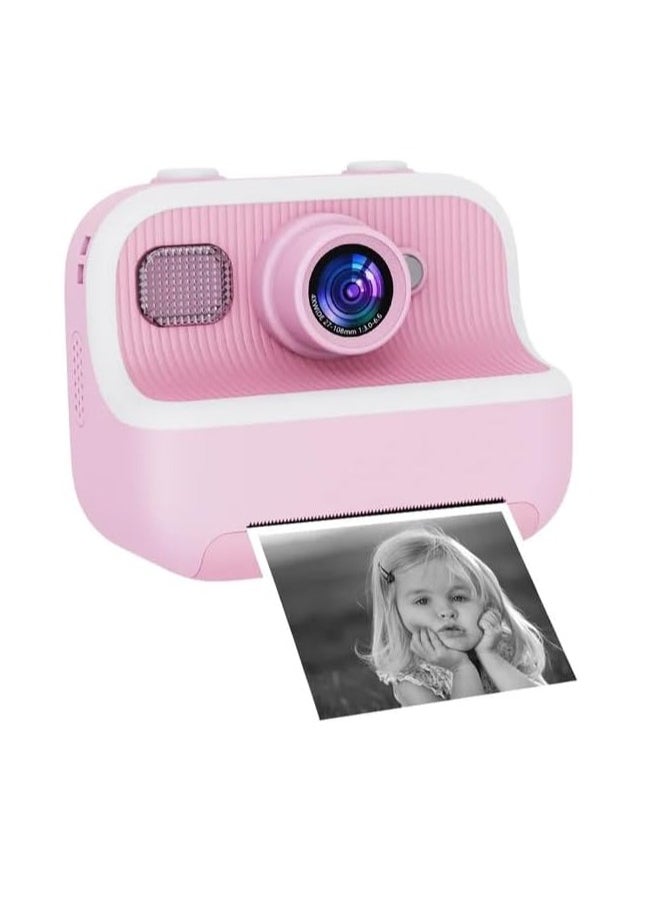 Xria DCP4 Children’s Instant Print Camera With Thermal Printer Kids Digital Photo Camera Boys & Girls Birthday Gift (Pink)