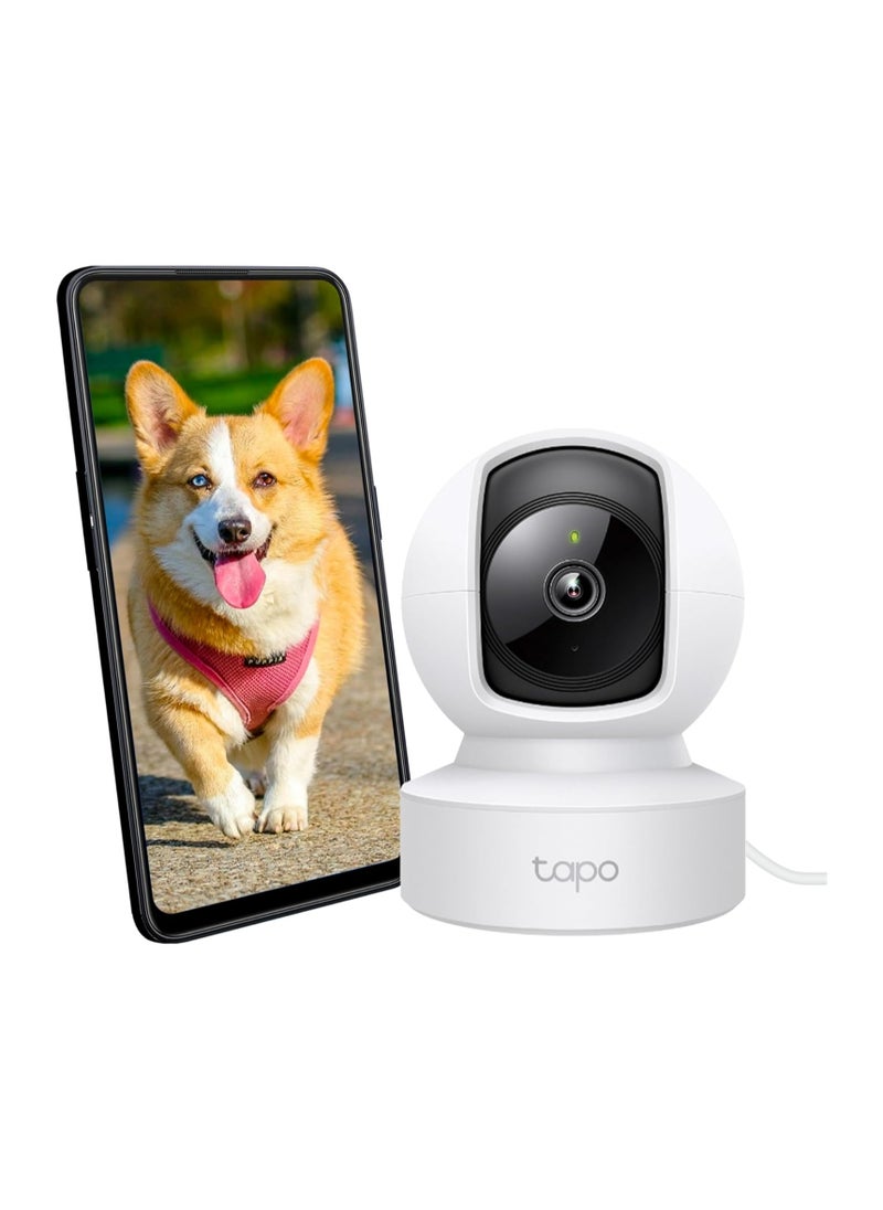 Tapo TP-Link C212 2 K Pan/Tilt Indoor Home Security Smart WiFi Camera for Baby Monitor| Motion Detection & Tracking | 2 Way Audio |Upto 512 GB SD Card Storage|Works with Alexa & Google Home