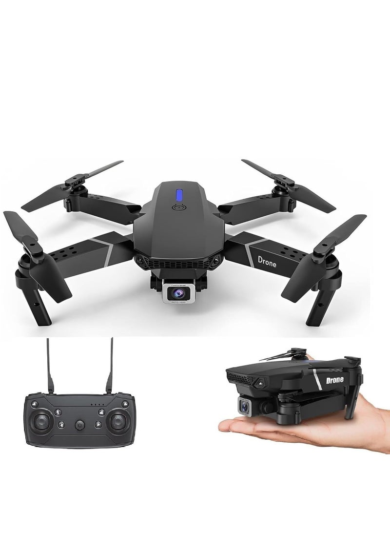 Drone with 4K Camera for Auto Return Home, Follow Me, Dual Cameras, Waypoints, Headless Mode (Black)