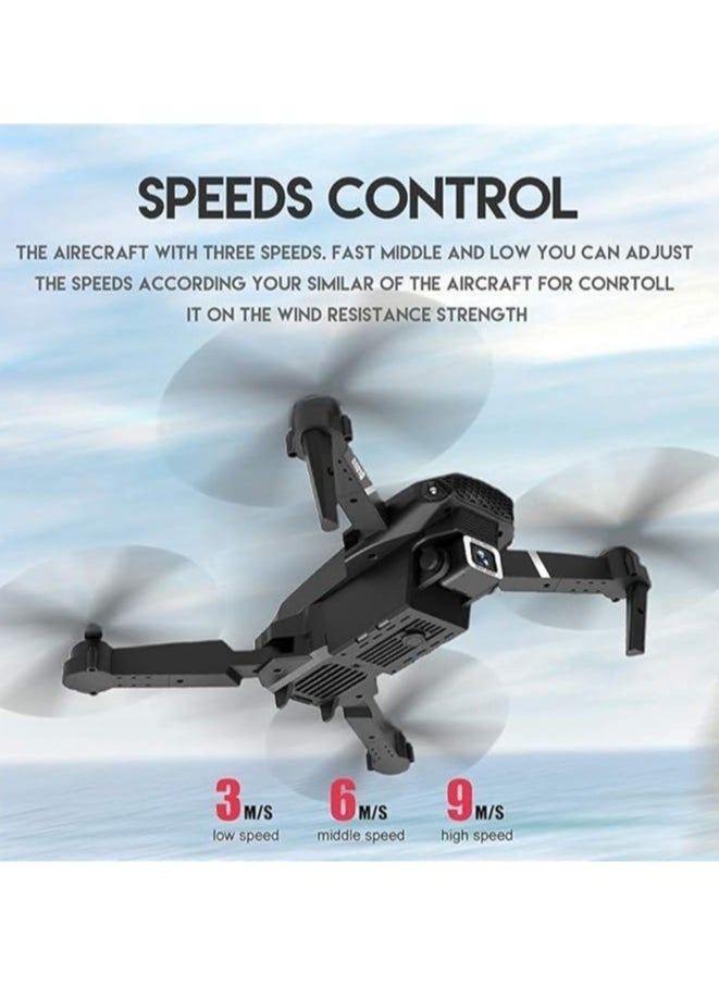 Drone with 4K Camera for Auto Return Home, Follow Me, Dual Cameras, Waypoints, Headless Mode (Black)