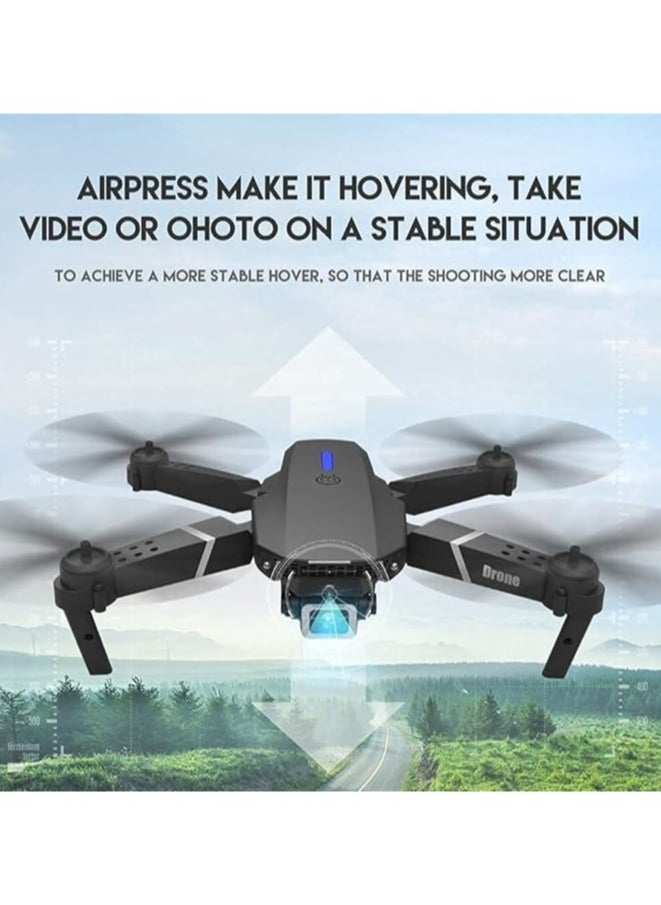 Drone with 4K Camera for Auto Return Home, Follow Me, Dual Cameras, Waypoints, Headless Mode (Black)