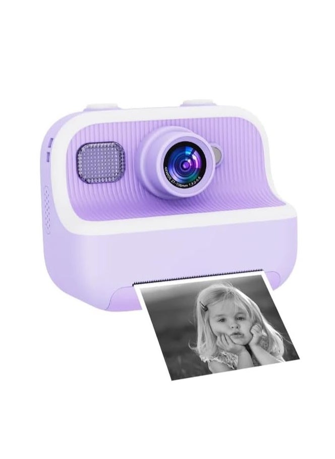 Xria DCP4 Children’s Instant Print Camera With Thermal Printer Kids Digital Photo Camera Boys & Girls Birthday Gift (Purple)