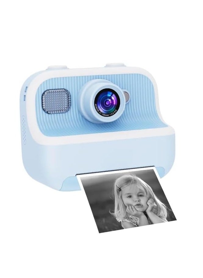 Xria DCP4 Children’s Instant Print Camera With Thermal Printer Kids Digital Photo Camera Boys & Girls Birthday Gift (Blue)