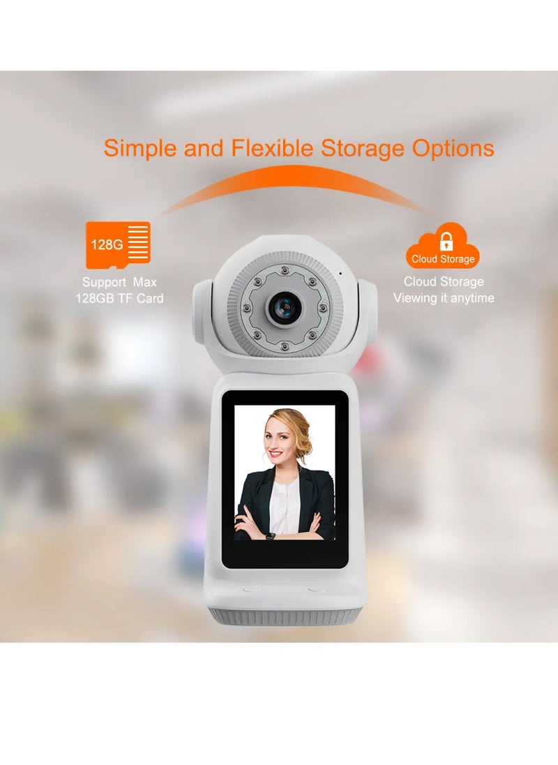 2K Smart Security Camera, Wireless IP CC Camera with 360° Rotation, Two-Way Audio & Video Calling, Motion Tracking, Human/Sound Detection, Night Vision, Smart Baby/Elder/Pet Monitor, Full HD, App Control, Paid Cloud Storage, Infrared & Dual-Core LED Lights, 2.8-Inch IPS Screen