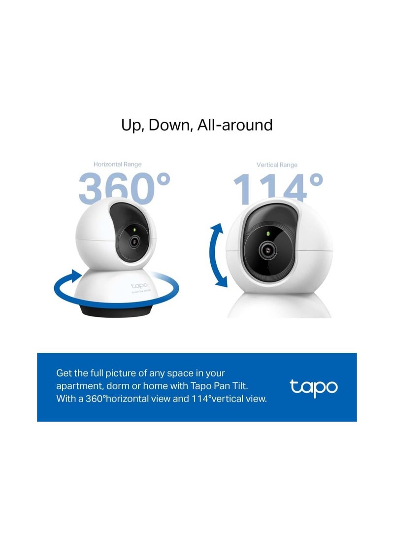 Tapo 2K 4MP C220 WiFi Indoor Surveillance Camera, Person Detection, Two-Way Audio, Compatible with Alexa and Google Assistant, for Baby/Pets (UAE Version)