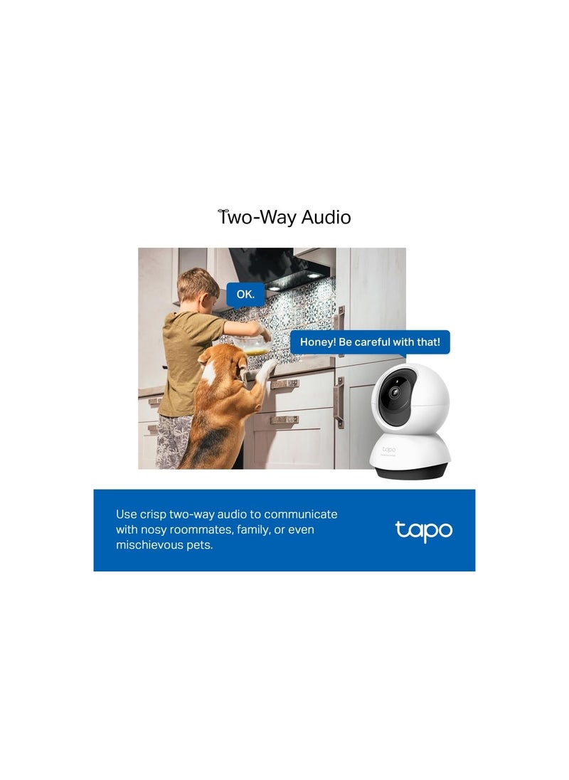 Tapo 2K 4MP C220 WiFi Indoor Surveillance Camera, Person Detection, Two-Way Audio, Compatible with Alexa and Google Assistant, for Baby/Pets (UAE Version)