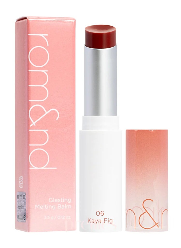 Rom&Nd Glasting Melting Balm 3.5g, 06 Kaya Fig, Glossy, Plumping Lips, Moisture