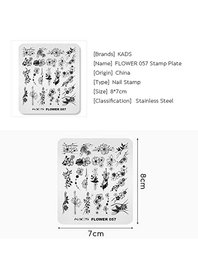Flower Manicure Pedicure Plates