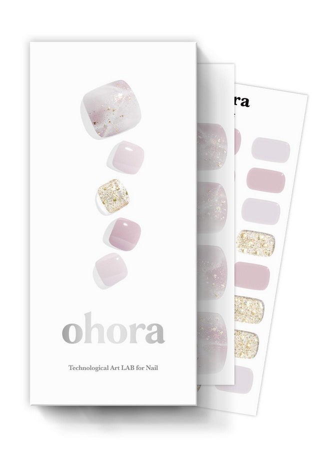 Semi Cured Gel Nail Strips (P Kagerou) - Works With Any Nail Lamps, Salon-Quality, Long Lasting, Easy To Apply & Remove - Includes 2 Prep Pads, Nail File & Wooden Stick