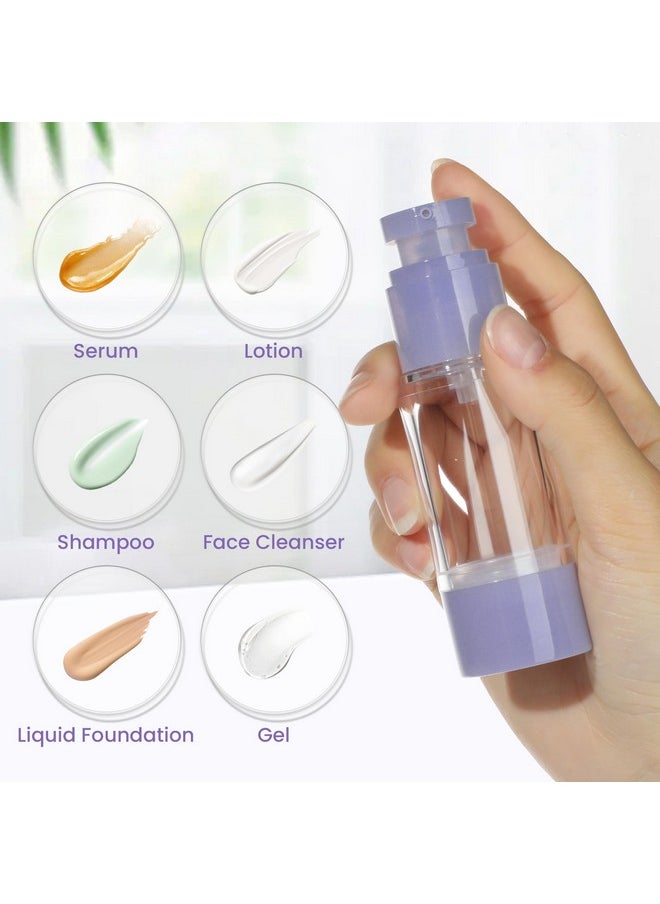 1Oz 30Ml Airless Pump Bottles, Refillable Leak Proof Travel Pump Bottle Toiletry Cosmetic Skincare Containers For Lotion Toner Gel Foundation (3 Pieces)