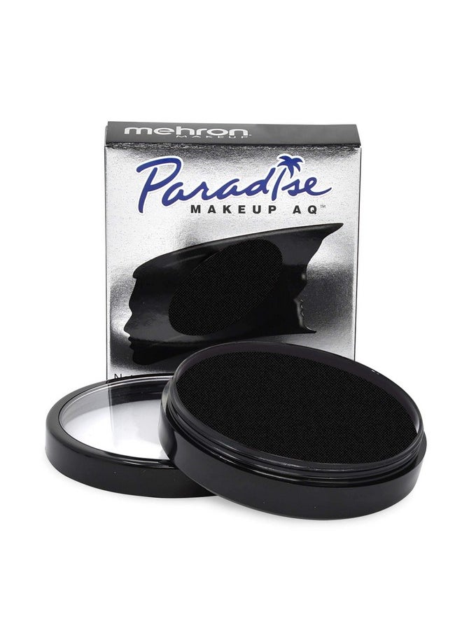 Makeup Paradise Makeup Aq Pro Size | Stage & Screen, Face & Body Painting, Special Fx, Beauty, Cosplay, And Halloween | Water Activated Face Paint & Body Paint 1.4 Oz (40 G) (Black)