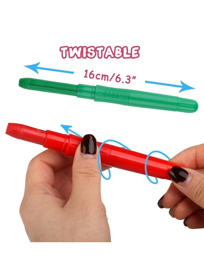 Face Paint Crayons 12 Colors Face Painting Kit Twistable Marker Sticks Temporary Water Based Hair Color Dye For Kids Party Body Makeup Belly Painting Adults With Box