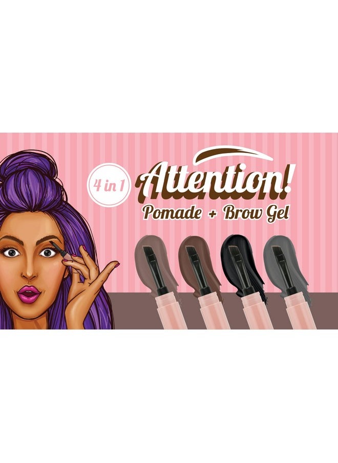 4 In 1 Pomade And Brow Gel, Ebony, Women'S Makeup And Accessories