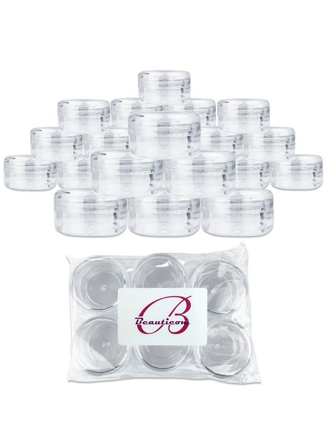 (Quantity: 24 Pieces) Beauticom 15G/15Ml (0.5Oz) Round Clear Jars With Screw Cap Lid For Lotion, Creams, Toners, Lip Balms, Makeup Samples - Bpa Free