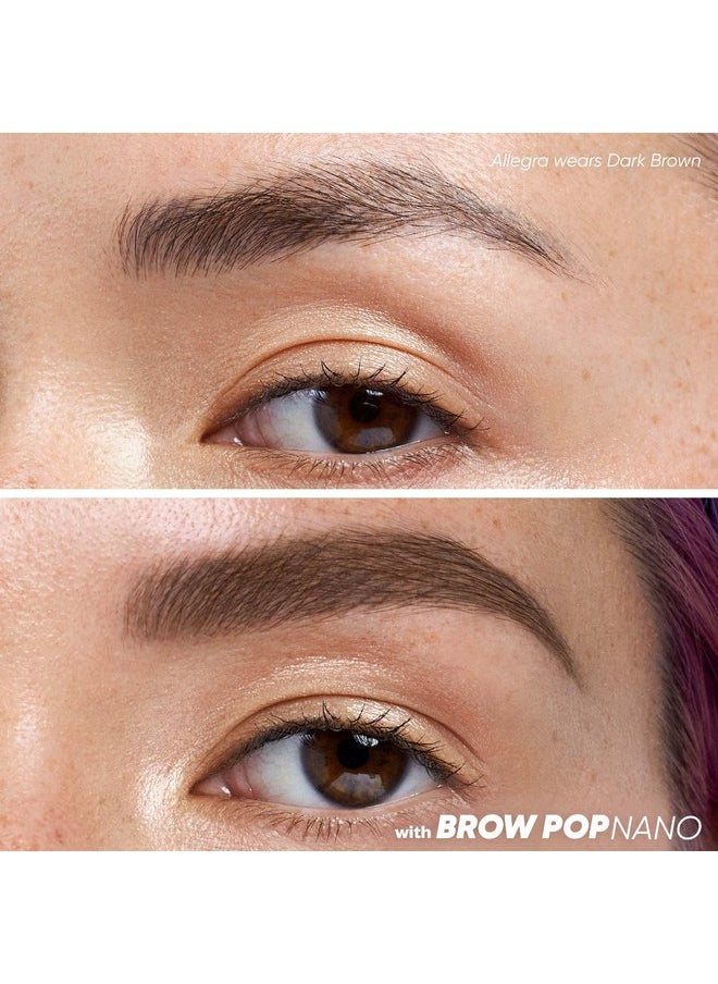 Brow Pop Nano - Ultra-Fine 1Mm Brow Pencil Precision Tip - Natural-Looking Eyebrows With Finest Hairlike Stroke - All Day Wear, Hypoallergenic, Safe For Sensitive Skin - Dark Brown