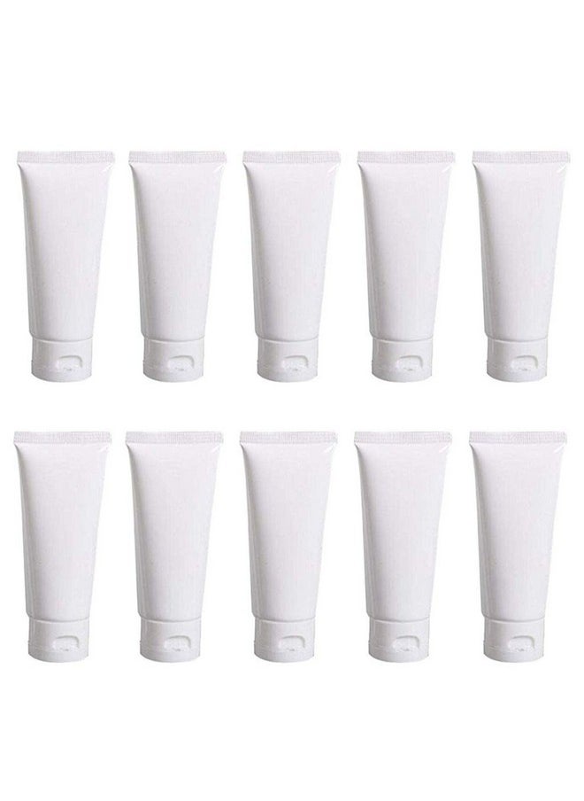 20Pcs 50Ml/1.7Oz Empty Refillable Plastic Squeezable Facial Cleanser Bottle Cosmetic Soft Tube Bottle Container Sample Packaging Vials With Flip Cap For Travel Lotion Shower Gel Shampoo Toiletries