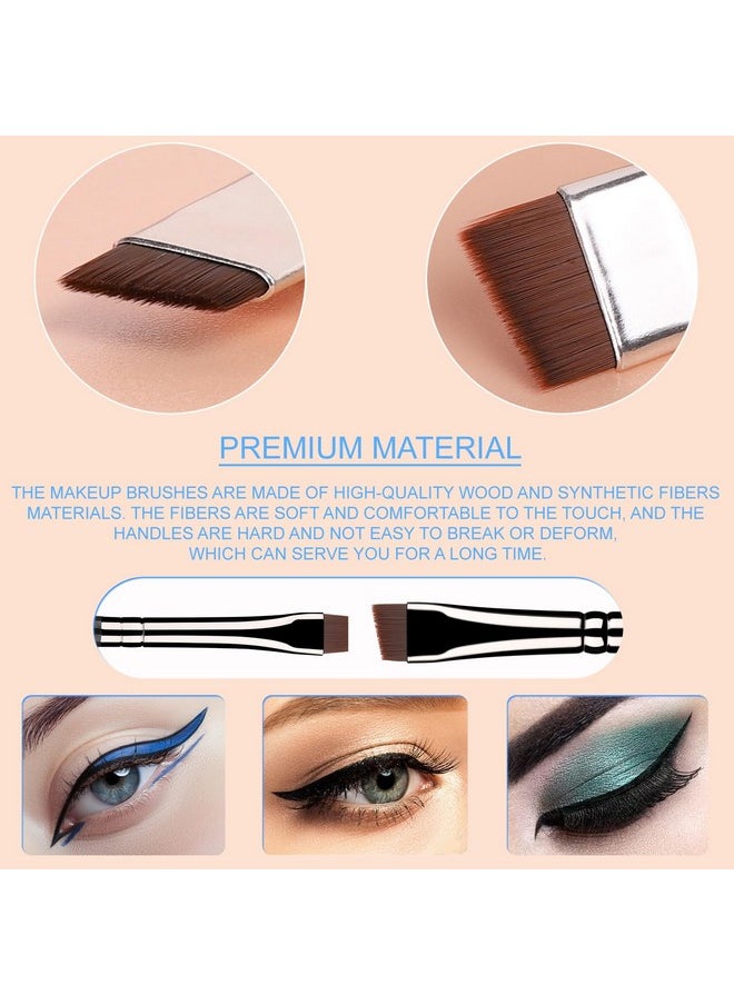 Angled Eyeliner Brush Set, 7Pcs Gel Eye Liner Makeup Brushes, Ultra Thin Liner Brush, Fine Point Eyeliner Brushes For Women Girls